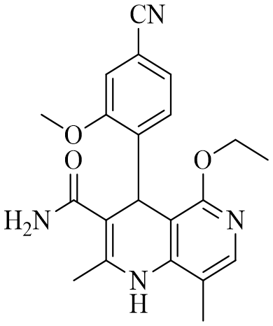 4-(4-氰基-2-甲氧基苯基)-5-乙氧基-1,4-二氢-2,8-二甲基-1,6-萘吡啶-3-甲酰胺(非奈利酮)